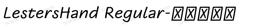 LestersHand Regular字体转换